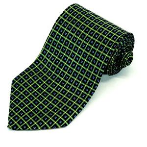Isaac Zelcer Mens 100% Silk Necktie Tie Geometric